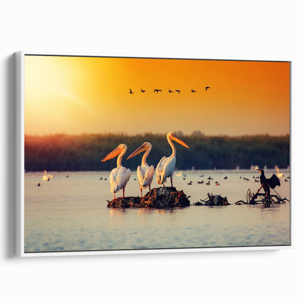Vintage poster art of a scenic Romanian landscape on a framed canvas, featuring colorful art in extra large format.