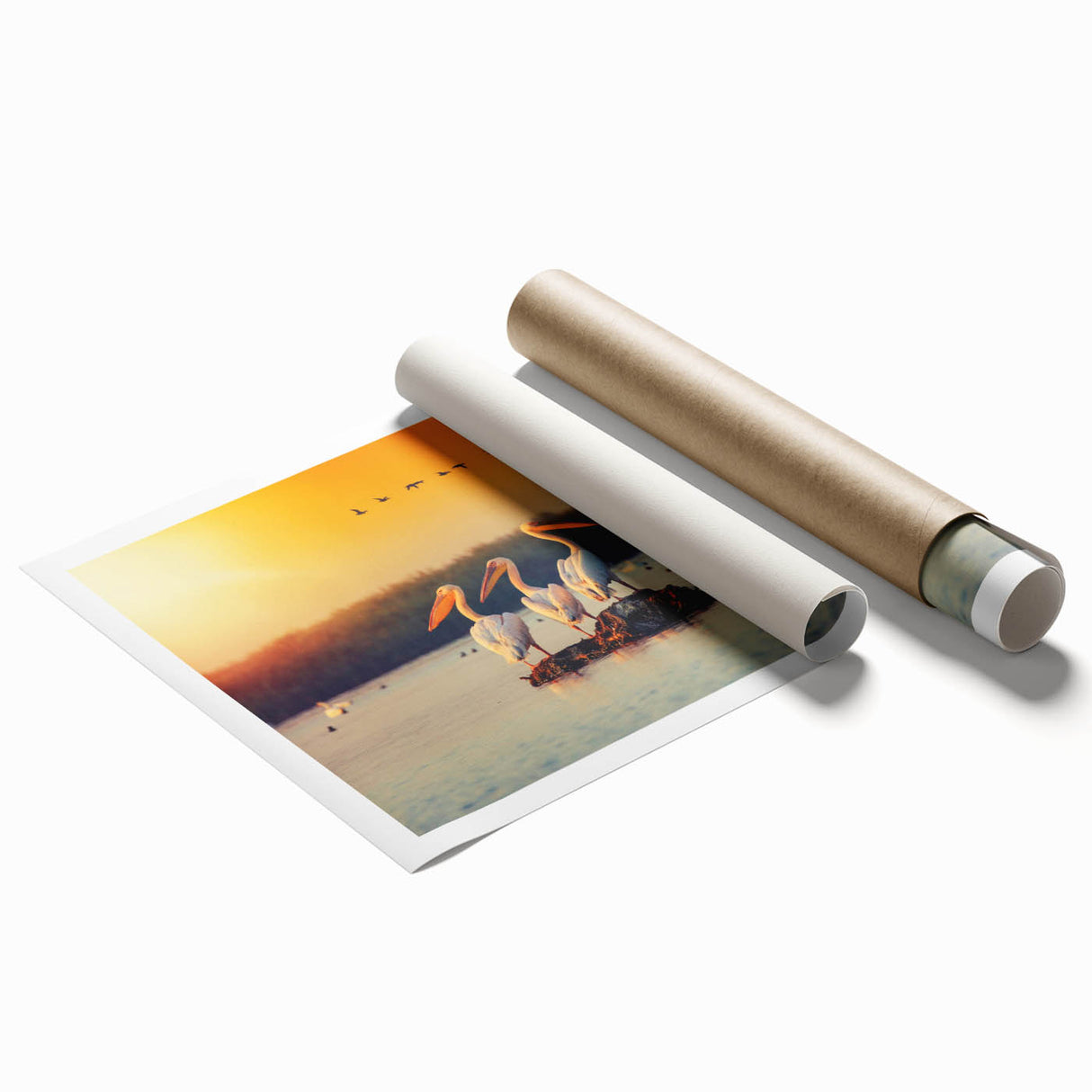 Extra large rolled print of a floral Romanian scenery in muted earth tones, ideal for classy bathroom wall art.
