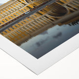 Art deco poster of St. Petersburg scenery in muted gray and blue tones on rolled canvas, suitable for dining room decor.