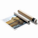 Large rolled print of a floral scene in Saint Petersburg with soft pastel colors, suitable for classy bathroom wall art.