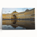 Black and white stretched canvas of Saint Petersburg scenery, ideal for kitchen wall art.