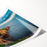 Extra large wall art featuring line art flowers in soft pastel shades on a rolled print, ideal for large living room spaces.