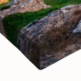 Black and white landscape art painting of a Scottish highland on stretched canvas, ideal for bedroom wall decor.