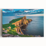 Black and white photograph of a Scottish landscape on stretched canvas, ideal for kitchen wall art.