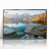 Art deco poster of a European cityscape in gold and black hues, acrylic print framed, suitable for modern art wall decor.