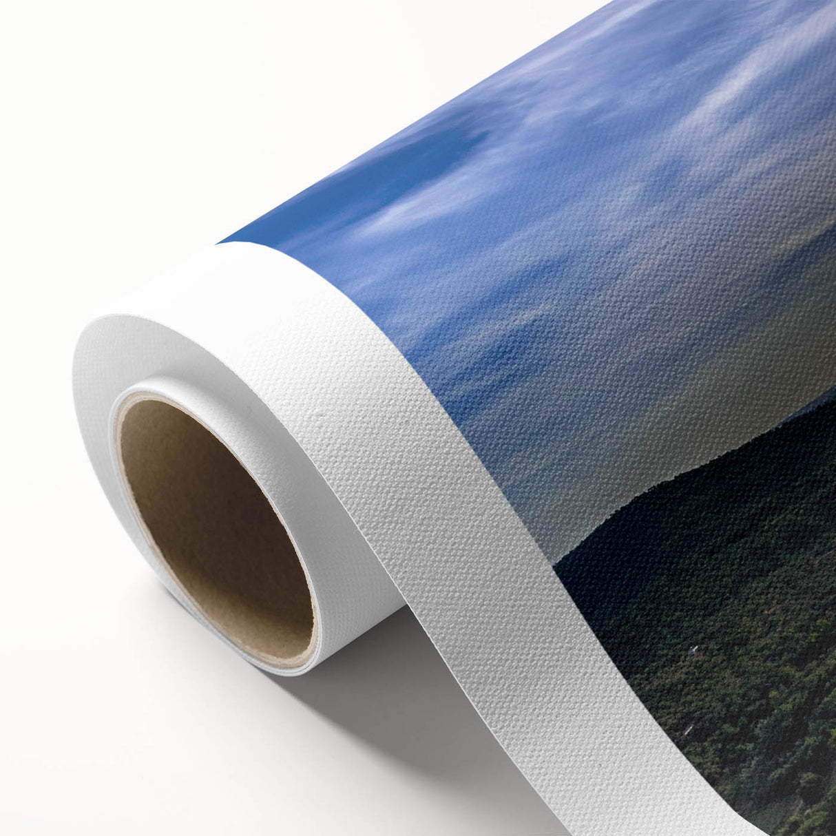 Art deco poster of Andalucian landscape in muted earth tones on rolled canvas, ideal for nursery wall art.