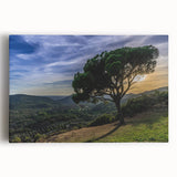 Black and white stretched canvas featuring a panoramic view of Andalucia, Spain, ideal for kitchen wall art.