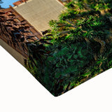 Black and white landscape painting of Barcelona on large stretched canvas, ideal for bedroom wall art.