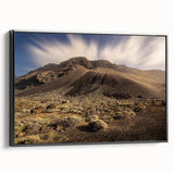 Black and white framed canvas of a vintage European landscape, ideal for bedroom wall decor.