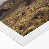 Art deco poster of a European scenery, featuring warm yellow and orange tones on rolled canvas.