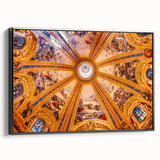 Black and white wall art featuring a vintage poster art style landscape of Madrid, ideal for bedroom decor, framed canvas.