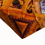 Black and white landscape art painting of Madrid on large stretched canvas, suitable for bedroom wall decor.