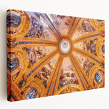 Large canvas print of Madrid cityscape in muted earth tones, suitable for kitchen wall art.