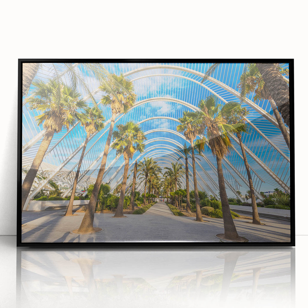 Large abstract wall art depicting Valencia's landscape in muted earth tones on a framed acrylic.