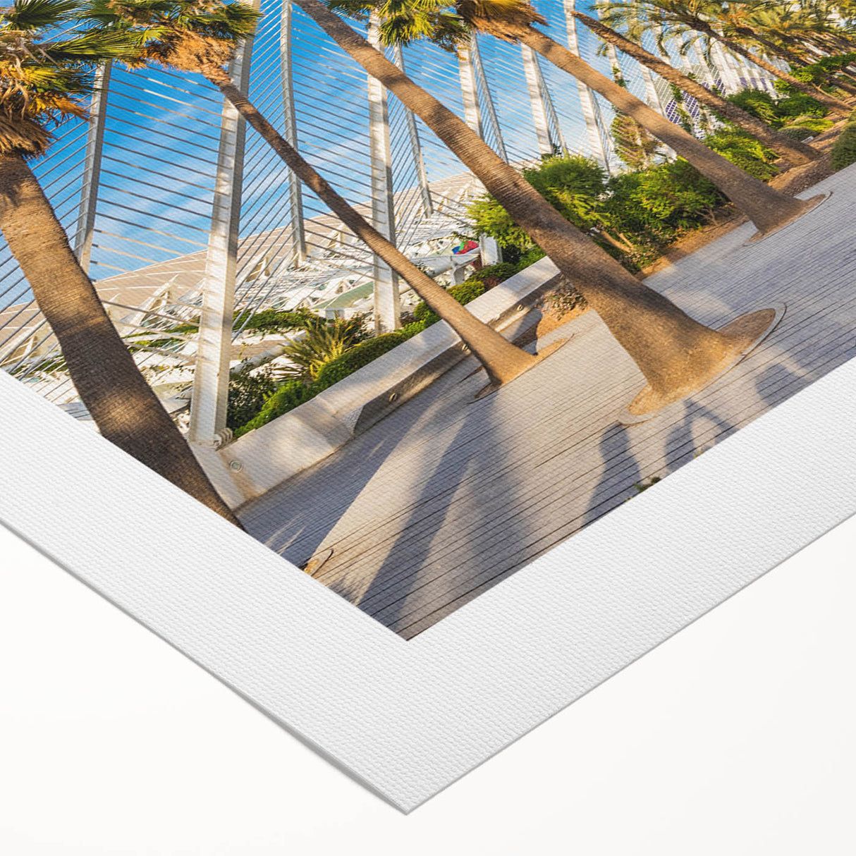 Art deco poster of Valencia scenery in muted earth tones on rolled canvas, suitable for dining room wall art.