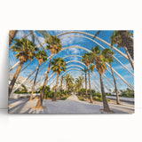 Black and white stretched canvas of Valencia scenery, ideal for kitchen wall art or bedroom ambiance.
