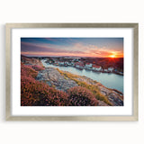 Textured art of abstract European scenery in silver frame, using muted earth tones, ideal for bedroom art.