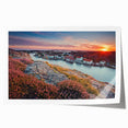 Rolled print of a Swedish landscape with soft pastel colors, ideal for art wall dining room decor.