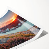 Extra large wall art featuring line art flowers in black and white, ideal for large living room decor.