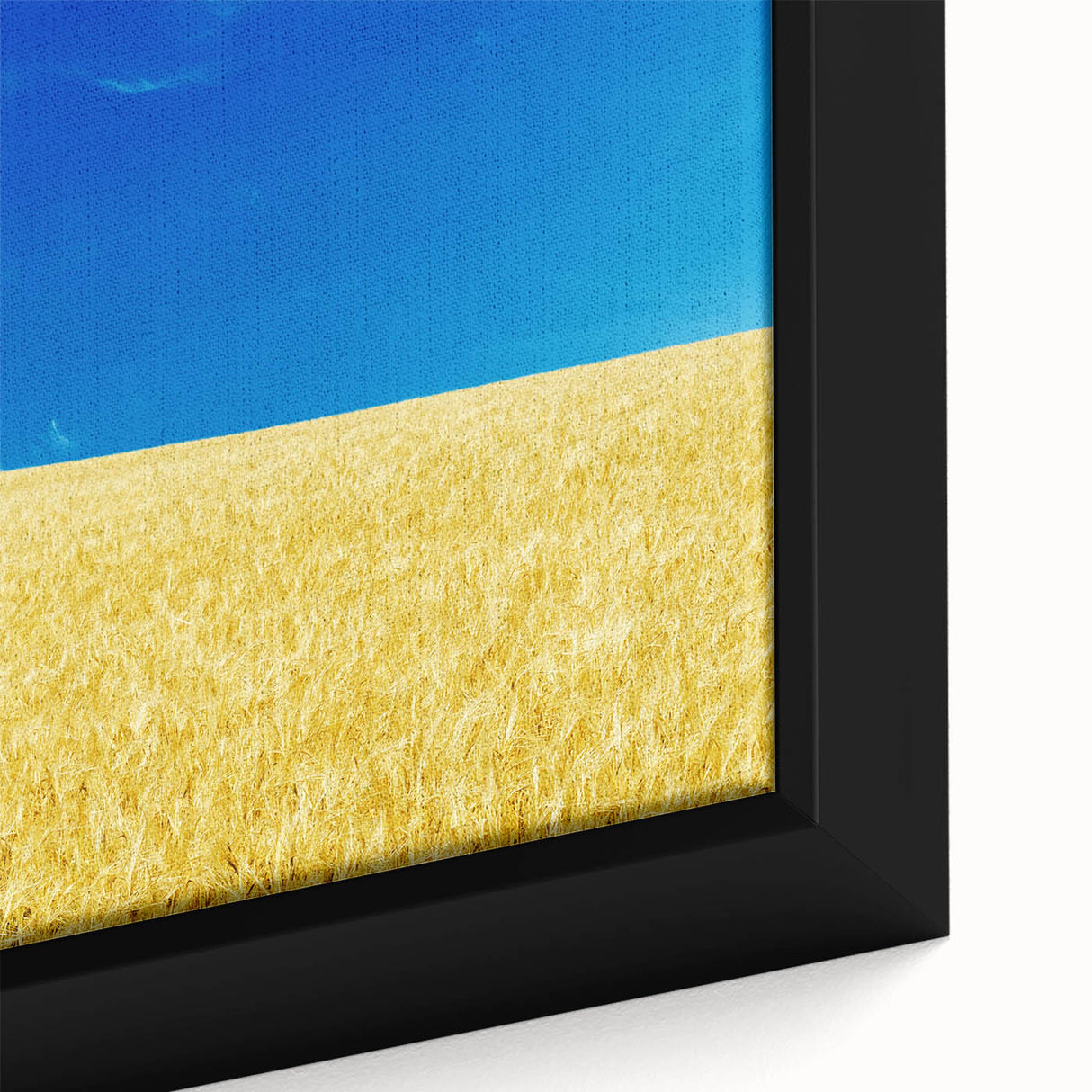 Black wall art depicting a textured European scenery in vibrant colors on a large framed canvas, ideal for living room decor.