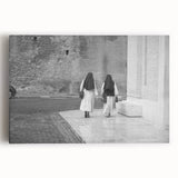 Black and white photograph of the Vatican on stretched canvas, suitable as large kitchen art.