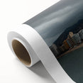 Art Deco style poster of Acapulco scenery on rolled canvas, featuring pastel shades, ideal for nursery wall art.