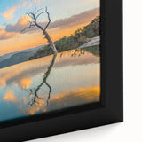 Extra large framed canvas featuring a textured, black wall art scene of Oaxaca, Mexico, with vibrant, colorful details.