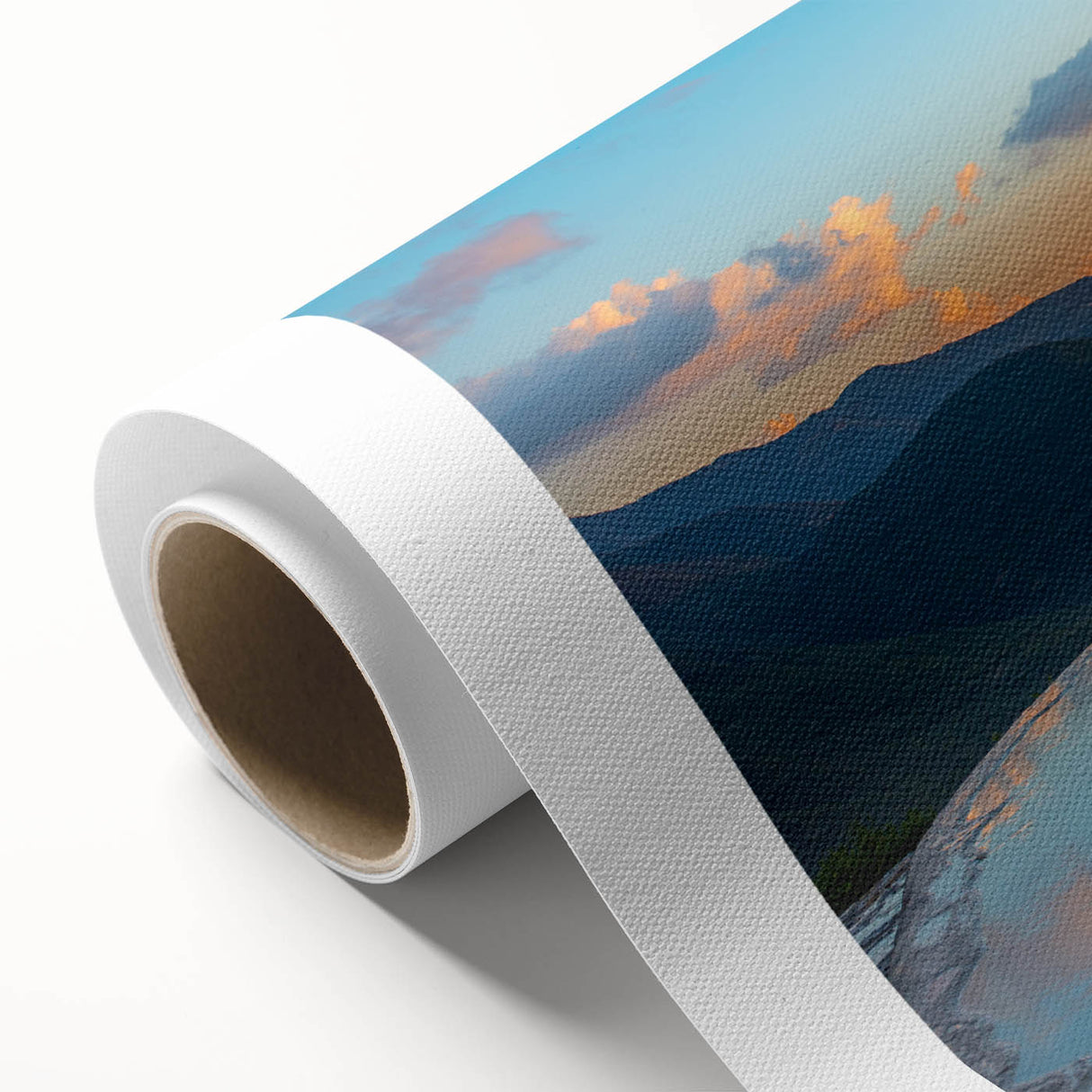 Art Deco poster of Oaxaca scenery on rolled canvas, with vibrant colors, ideal for nursery wall art.