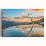 Black and white photograph of Oaxaca scenery on large stretched canvas, suitable for kitchen wall art.