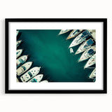 Abstract art print of Dubai skyline in vibrant colors on a large canvas, ideal for living room decor.