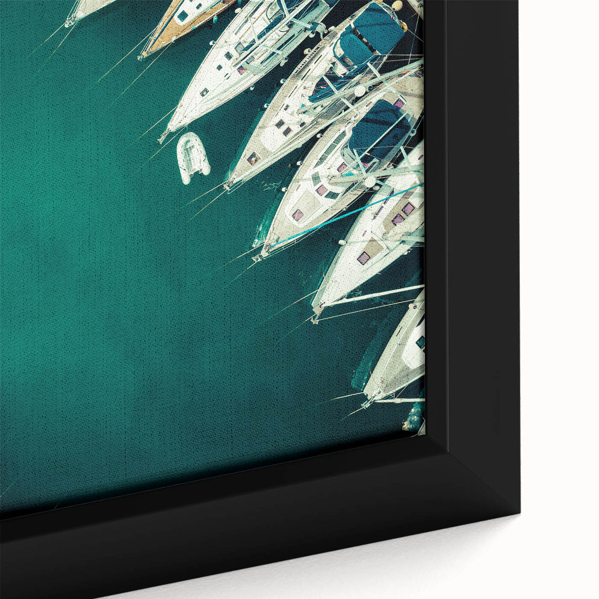 Extra large framed canvas of a textured, colorful Dubai skyline in black with vibrant accents, ideal for living room decor.