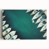 Black and white stretched canvas of Dubai skyline, ideal for kitchen wall art.