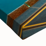 Black and white landscape art painting of Tel Aviv on stretched canvas, ideal for bedroom wall decor.