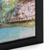 Extra large framed canvas featuring a textured, colorful Middle Eastern scenery in black, ideal for living room decor.