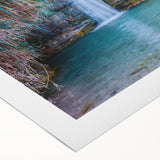 Art deco poster featuring a Middle Eastern cityscape in muted earth tones on rolled canvas, suitable for dining room decor.