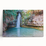 Black and white photograph of a Middle Eastern cityscape on stretched canvas.