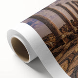 Art Deco poster of a Middle Eastern Jordanian landscape in muted earth tones on rolled canvas.