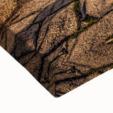 Black and white landscape art painting of Jordanian scenery on large stretched canvas, suitable for bedroom decor.