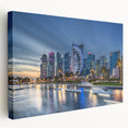 Large canvas print of a Middle Eastern Qatar scenery in muted earth tones, ideal for kitchen wall art.