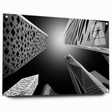 Acrylic print of a Middle Eastern landscape in muted earth tones, suitable for dining room decor.