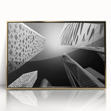 Acrylic print of a Saudi Arabian landscape in gold tones, framed, ideal for modern art wall decor.