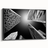 Black and white landscape painting of a Middle Eastern scene on framed canvas, ideal for bedroom wall decor.
