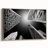 Framed canvas wall art depicting a vintage-style landscape of a Middle Eastern desert in muted gold and black.