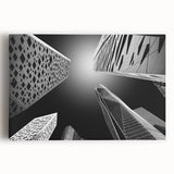 Black and white stretched canvas of Saudi Arabian scenery, ideal for kitchen wall art.