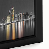 Black wall art featuring a textured, colorful abstract design on a framed canvas, ideal for living room decor.