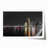 Extra large rolled print of Abu Dhabi scenery with muted earth tones, ideal for art wall dining room.