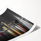 Extra large rolled print featuring line art flowers in muted tones, ideal for large living room wall art.