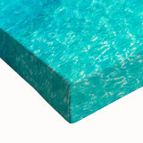 Black and white landscape art of Bora Bora on stretched canvas, fitting for bedroom decor.