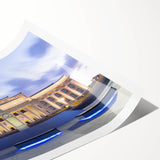 Extra large rolled print of Auckland skyline with vibrant twilight hues, ideal for classy bathroom wall art.