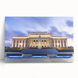 Black and white photo of Auckland skyline on stretched canvas, ideal for kitchen wall art.